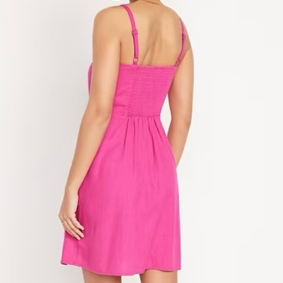 XXL Old Navy Hot Pink Fit & Flare Cami Mini Dress - Picture 5 of 5